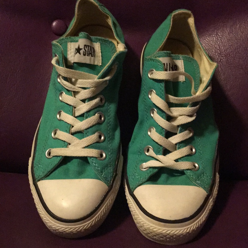 Teal converse all star men’s 7 women’s 9